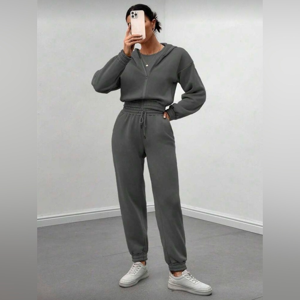 Gray Hoodie and Jogger Set